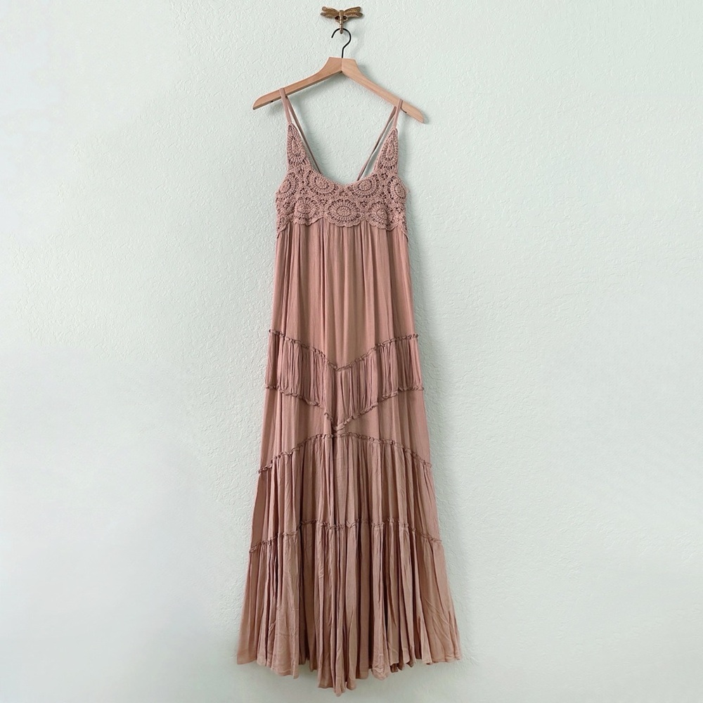 NWOT•Sweet Lovely•Boho Crochet Maxi Sundress